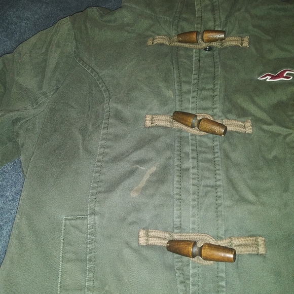 Hollister army green coat. - Picture 2 of 7